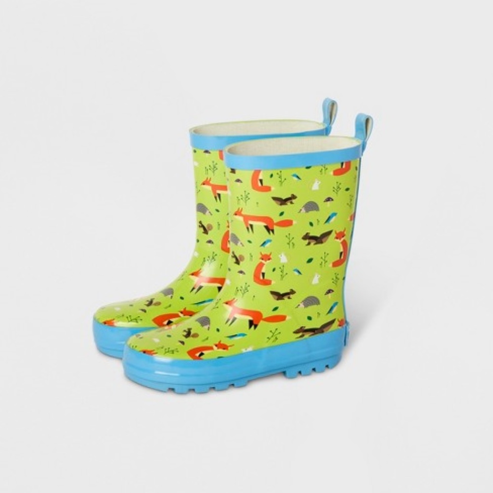 Price Firm! Kids' Forest Friends Garden Rain Boots